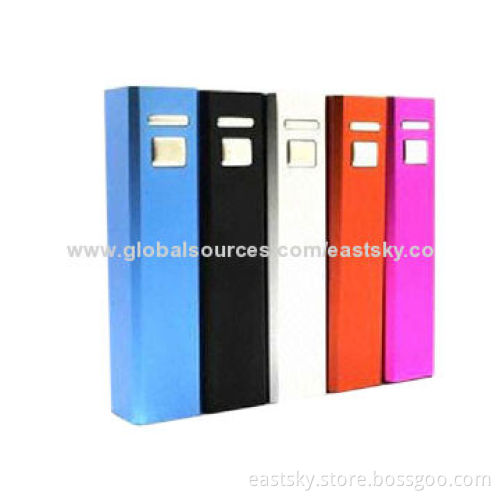 2200mAh Square Aluminum Power Bank with Various Color Optional